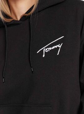 Sudadera Tommy Jeans Signature Hood Negro