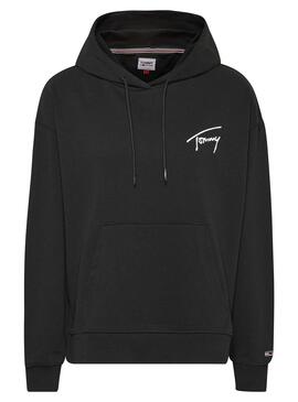 Sudadera Tommy Jeans Signature Hood Negro