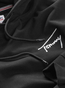 Sudadera Tommy Jeans Signature Hood Negro