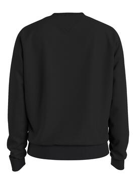 Sudadera Tommy Jeans Linear Serif Negro Mujer