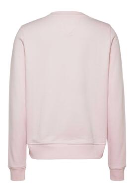 Sudadera Tommy Jeans Crew Rosa para Mujer