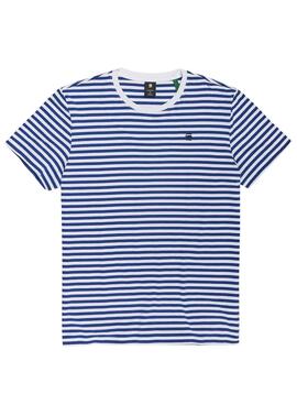 Camiseta G-Star Stripe Azul para Hombre
