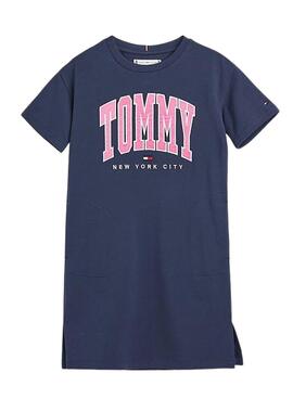 Vestido Tommy Hilfiger Varsity Marino para Niña