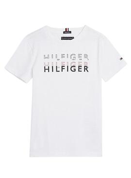 Camiseta Tommy Hilfiger Layered Blanco para Niño