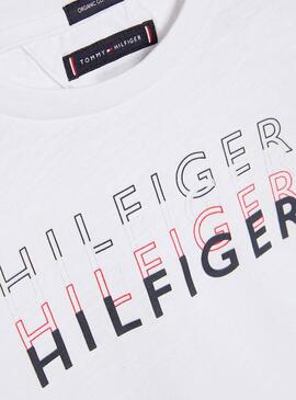 Camiseta Tommy Hilfiger Layered Blanco para Niño