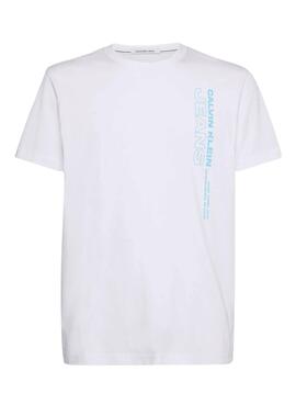 Camiseta Calvin Klein Stacked Blanco para Hombre