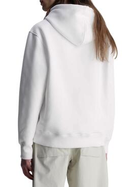 Sudadera Calvin Klein Logo Blanco para Hombre