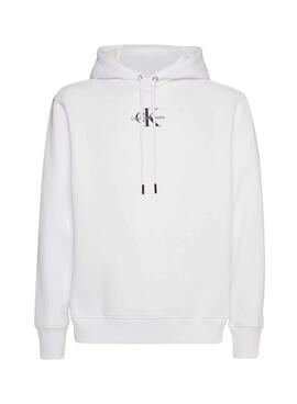 Sudadera Calvin Klein Logo Blanco para Hombre