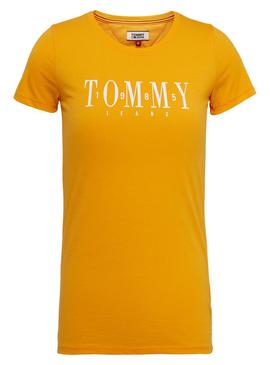 Camiseta Tommy Jeans Casual Mostaza Mujer