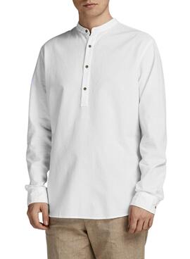 Camisa Jack and Jones Placket Blanco para Hombre