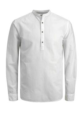 Camisa Jack and Jones Placket Blanco para Hombre