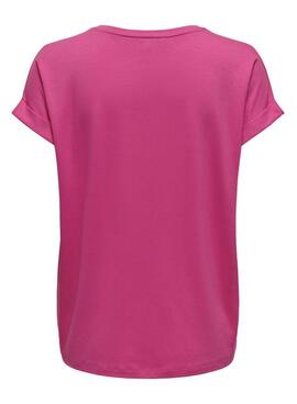 Camiseta Only Moster Fucsia para Mujer