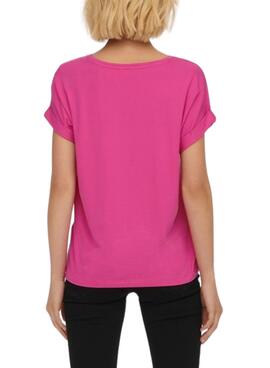 Camiseta Only Moster Fucsia para Mujer