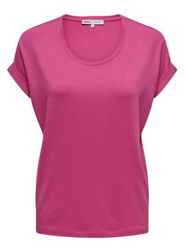 Camiseta Only Moster Fucsia para Mujer