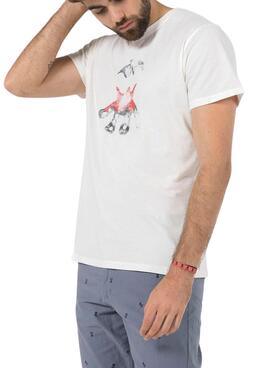 Camiseta El Pulpo Combined Blanco para Hombre