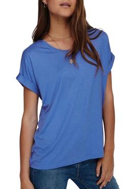 Camiseta Only Moster Azul para Mujer