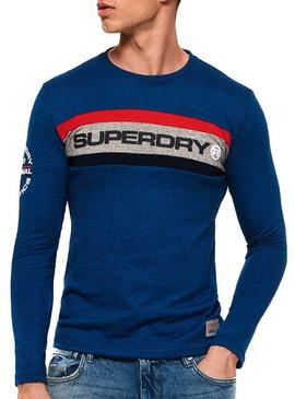 Camiseta Superdry Trophy Azul Para Hombre