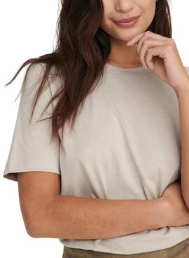 Camiseta Only Lonely Beige para Mujer