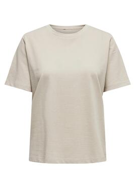 Camiseta Only Lonely Beige para Mujer