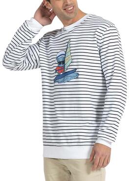 Sudadera El Pulpo Windsurfer Blanco para Hombre