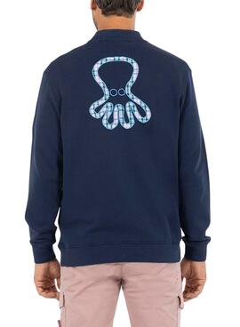 Sudadera El Pulpo Silhouette Marino para Hombre