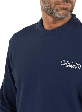 Sudadera El Pulpo Silhouette Marino para Hombre