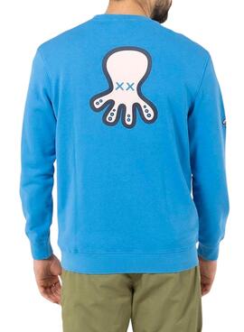 Sudadera El Pulpo Back Logo Azul para Hombre