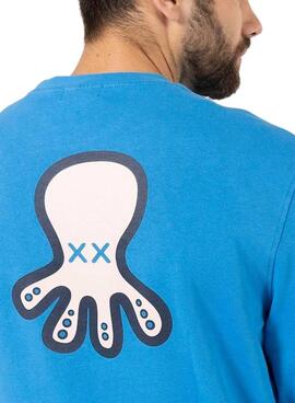 Sudadera El Pulpo Back Logo Azul para Hombre