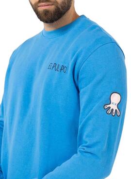 Sudadera El Pulpo Back Logo Azul para Hombre