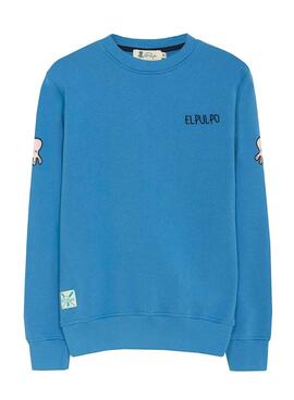 Sudadera El Pulpo Back Logo Azul para Hombre