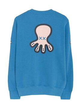 Sudadera El Pulpo Back Logo Azul para Hombre