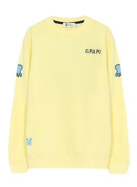 Sudadera El Pulpo Back Logo Amarillo para Hombre