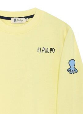 Sudadera El Pulpo Back Logo Amarillo para Hombre