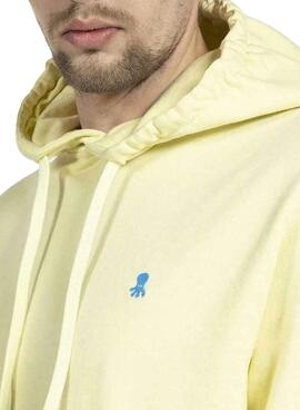 Sudadera El Pulpo Hoodie Amarillo para Hombre