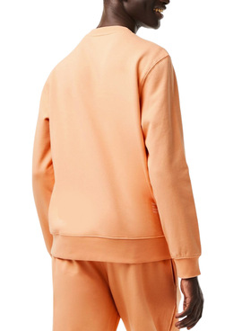 Sudadera Lacoste Inscripción Naranja para Hombre