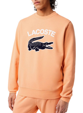 Sudadera Lacoste Cocodrilo Naranja para Hombre