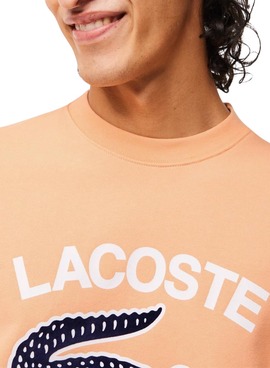 Sudadera Lacoste Cocodrilo Naranja para Hombre