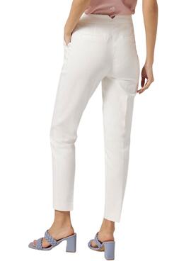 Pantalón Naf Naf Cigarette Blanco para Mujer