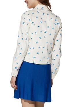 Chaqueta Naf Naf Flowers Blanco para Mujer