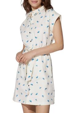 Vestido Naf Naf Flowers Blanco para Mujer