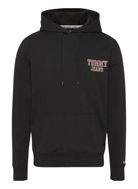 Sudadera Tommy Jeans Reg Entry Negro para Hombre