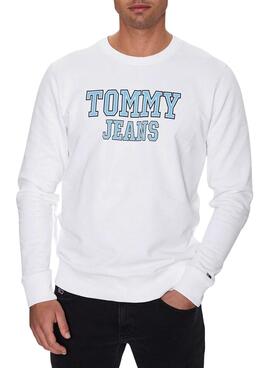 Sudadera Tommy Jeans Crew Blanco para Hombre