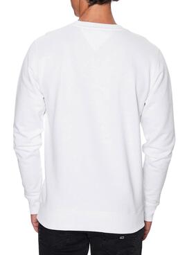 Sudadera Tommy Jeans Crew Blanco para Hombre