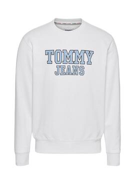 Sudadera Tommy Jeans Crew Blanco para Hombre