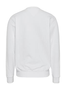 Sudadera Tommy Jeans Crew Blanco para Hombre