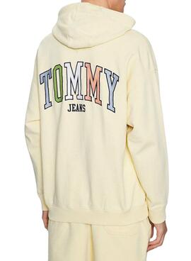 Sudadera Tommy Jeans Ovz College Amarillo Hombre