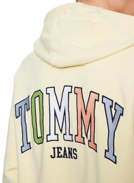 Sudadera Tommy Jeans Ovz College Amarillo Hombre