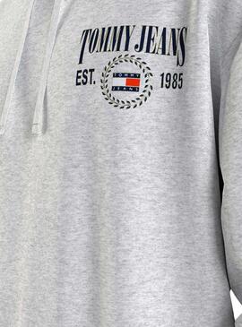 Sudadera Tommy Jeans Relaxed Luxe Gris Hombre