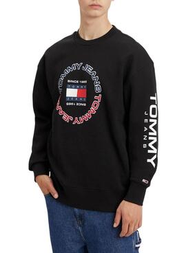 Sudadera Tommy Jeans Athletic Negro para Hombre