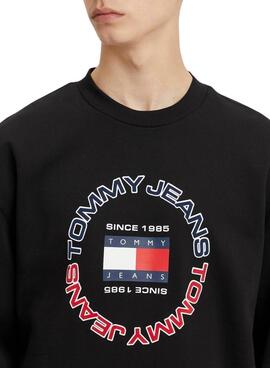 Sudadera Tommy Jeans Athletic Negro para Hombre